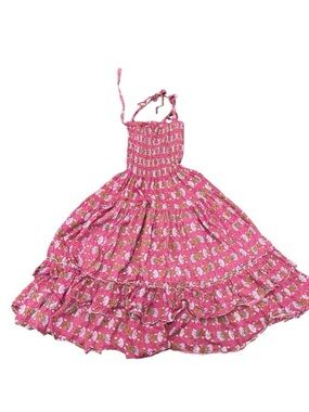CB Positano Pink Floral Flowy Women Maxi Dress Sz S